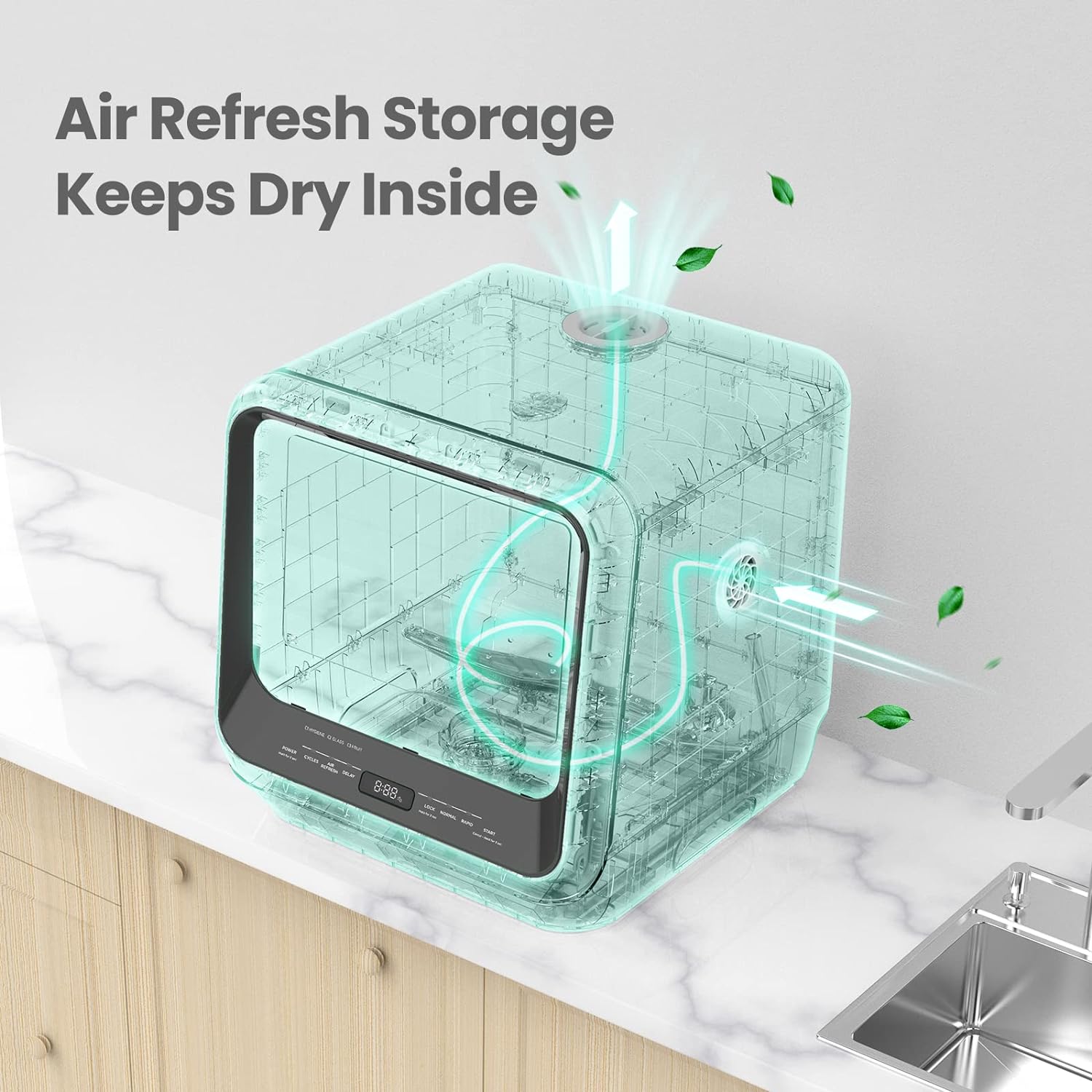 COMFEE Portable Mini Dishwasher air refresh