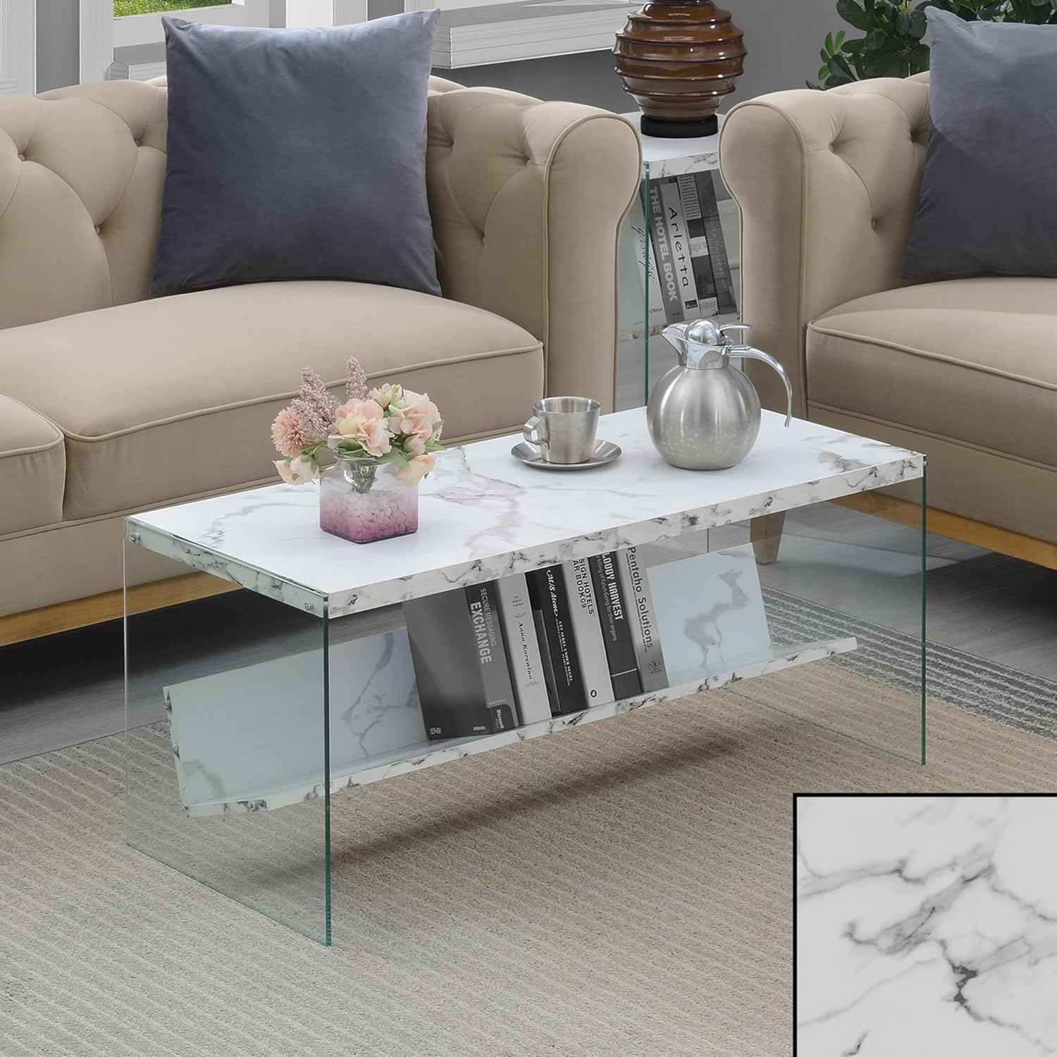 Convenience Concepts SoHo Glass Coffee Table