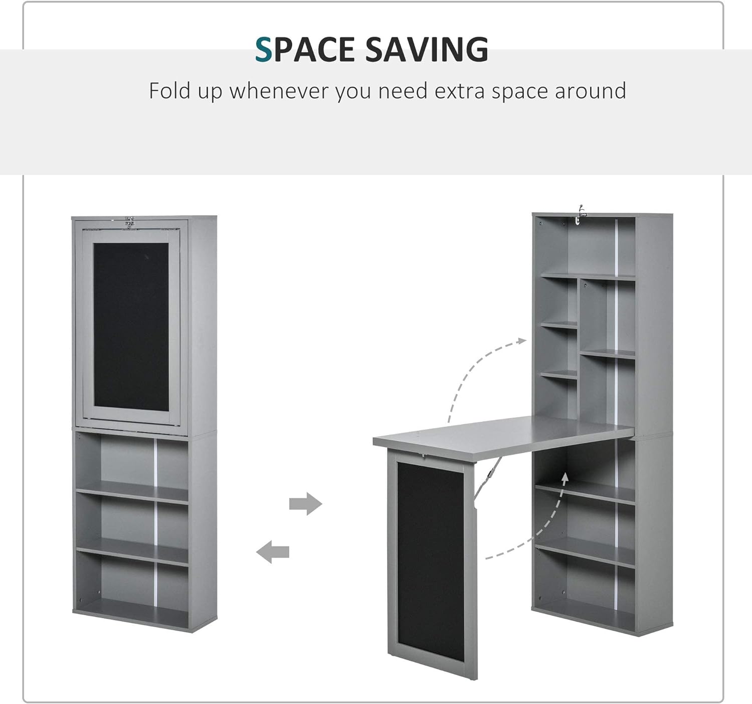 HOMCOM convertible cabinet space saving design