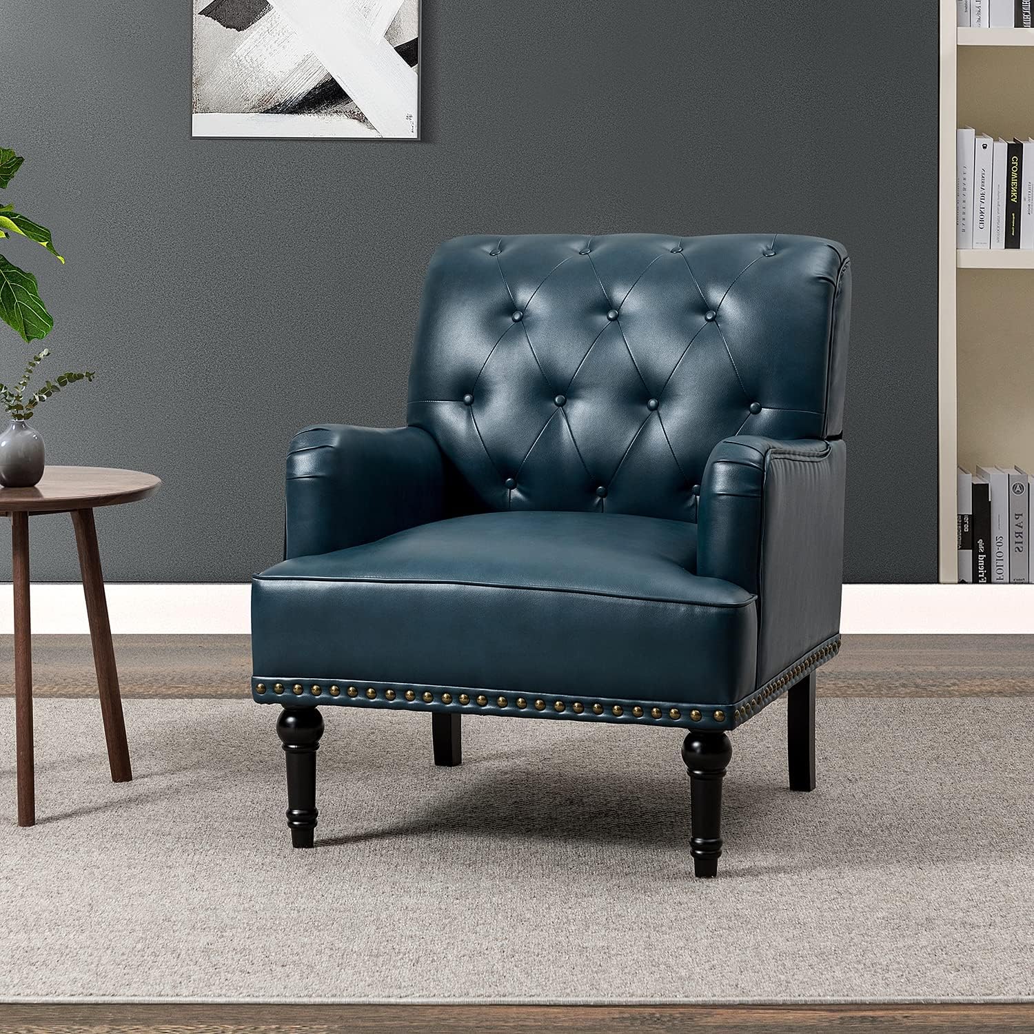 HULALA HOME Faux Leather Armchair