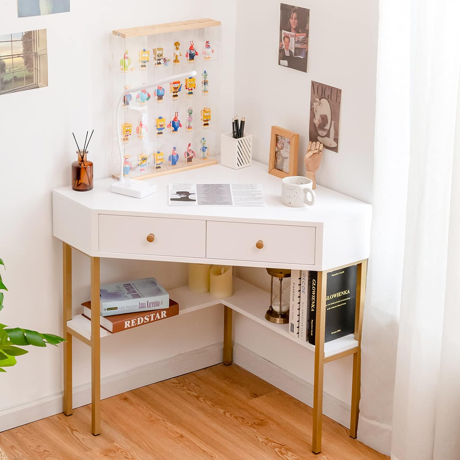 IFANNY Corner Desk with Drawers