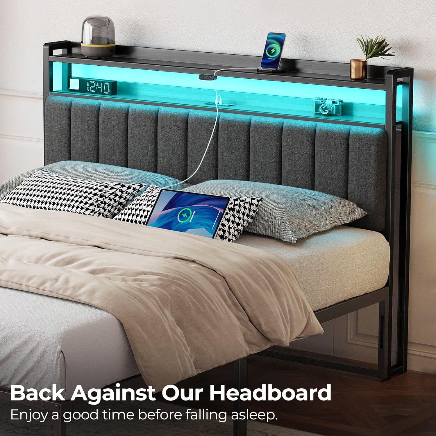 Rolanstar Headboard for Queen Size Bed 