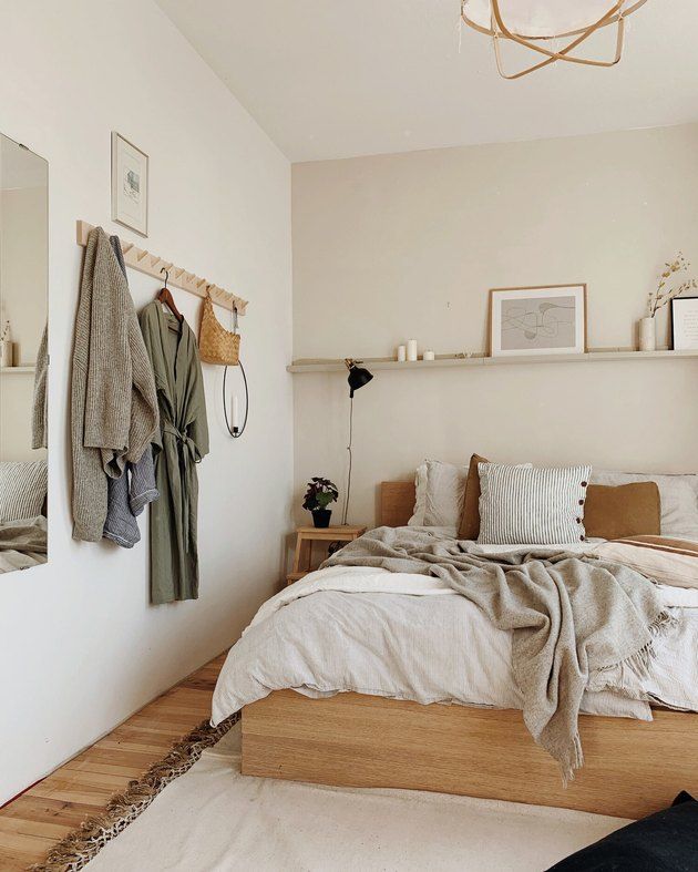 Wall Hooks in a small bedroom