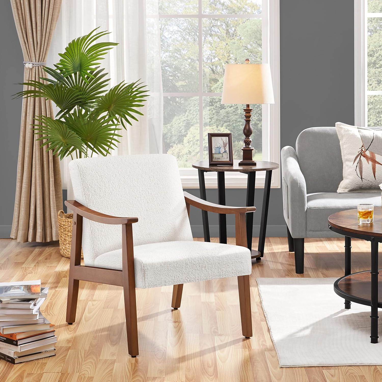 Yaheetech Fabric Accent Armchair