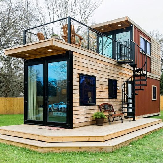 modern luxury tiny home exterior