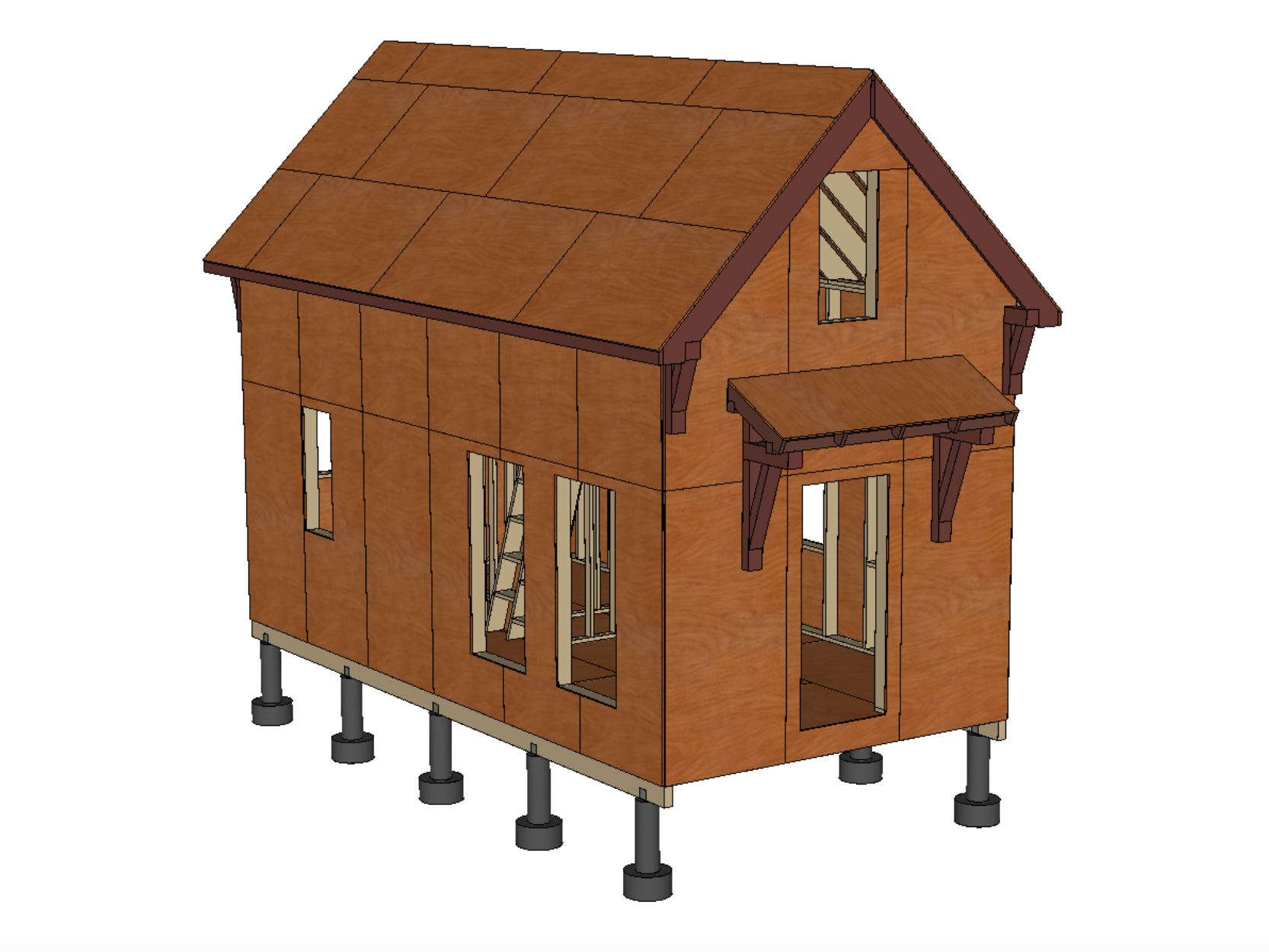 12×24 Homesteaders Cabin with Loft plan