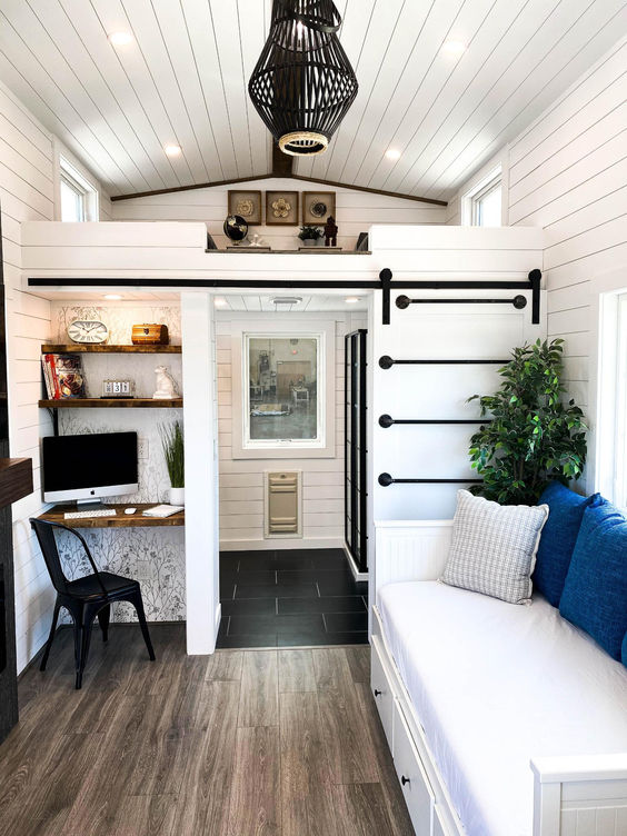 modern tiny house loft