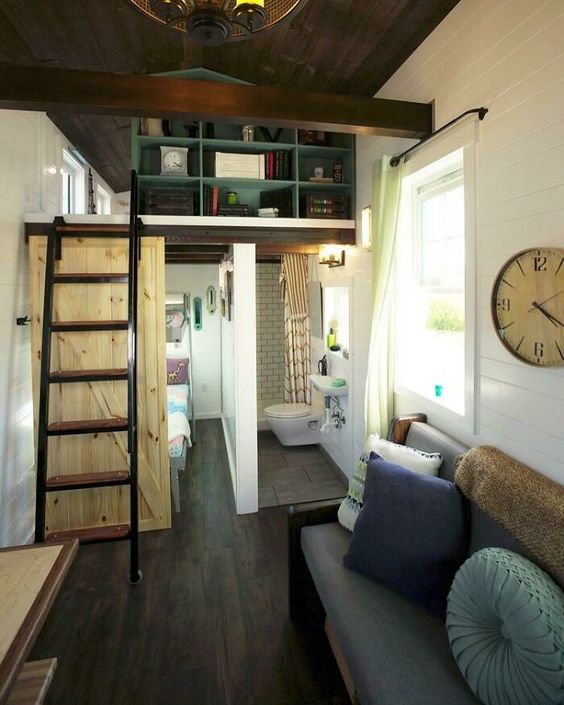 saving space tiny house loft
