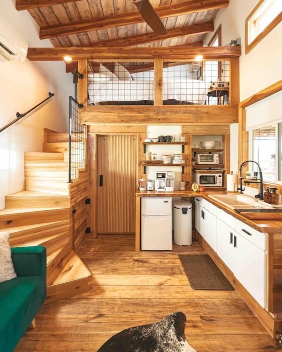tiny house loft safety wall