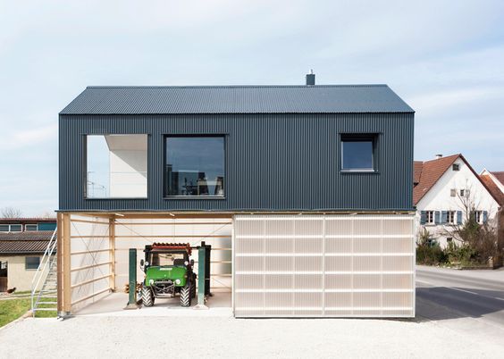 tiny house on top of the large garage