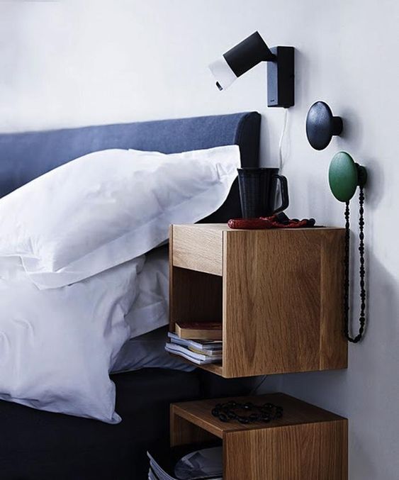 Two Floating Nightstands