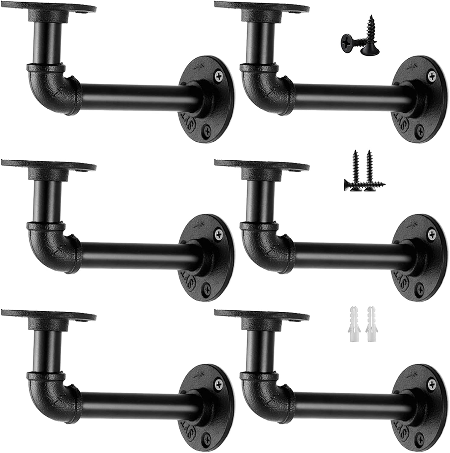 Industrial Pipe Shelf Brackets