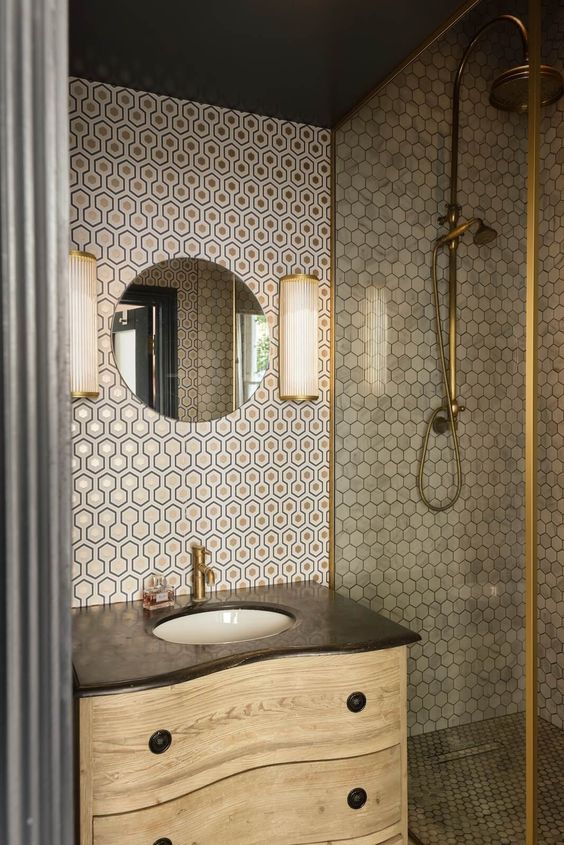 Mosaic Tiles in small bathroom