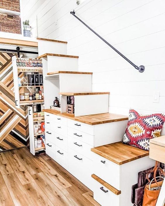 Stairs with drawers