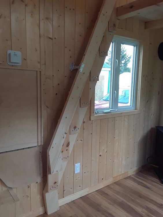 folding tiny house stairs