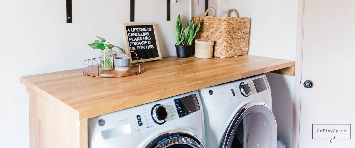 how to hide laundry room plumbing