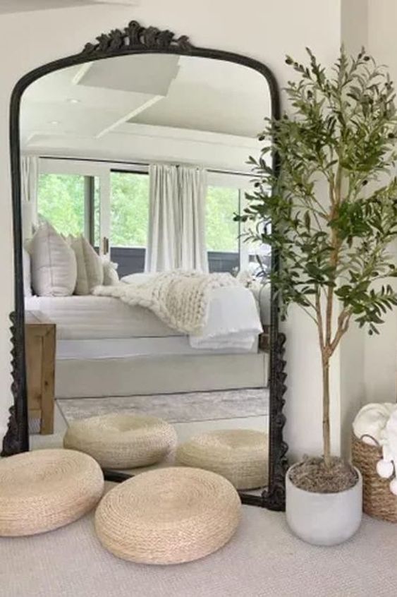 mirror in small ranch living room