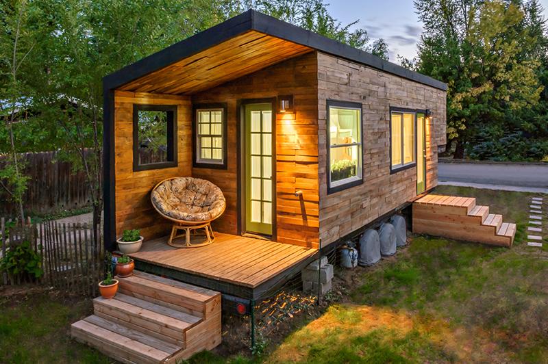 rustic tiny home exterior