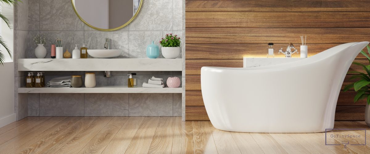 small bathroom accent wall ideas