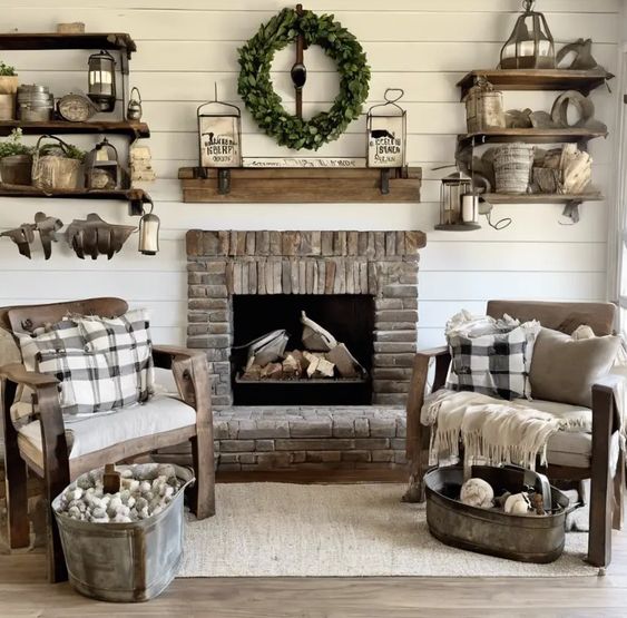 small farmhouse living room