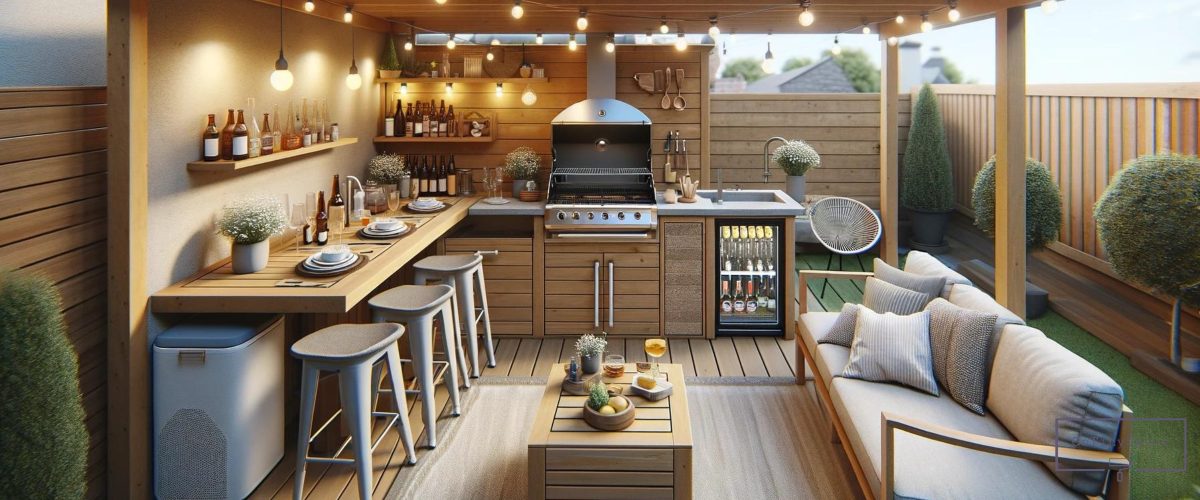 small l shaped outdoor kitchen