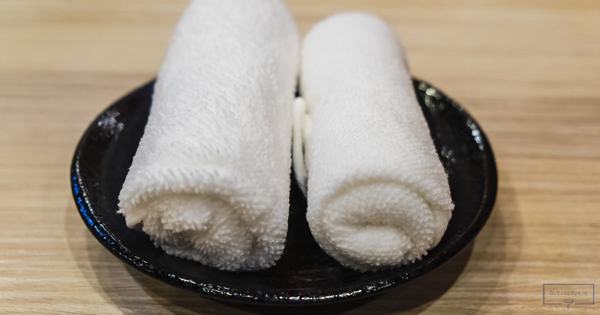 wet towels in a bowl