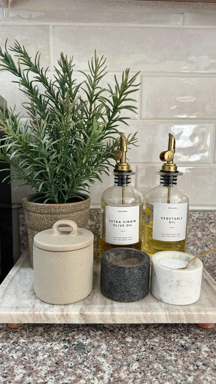 Elegant Oil and Vinegar Tray