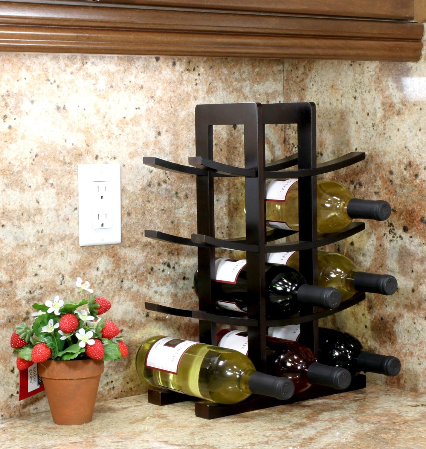 Oceanstar Bamboo Wine Rack