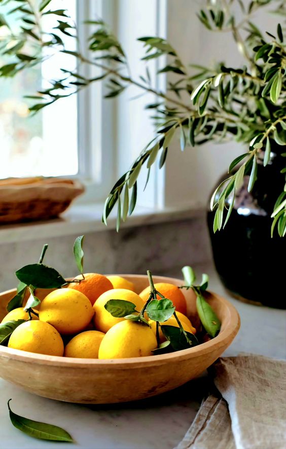 fruit bowl decorating kitchen counter