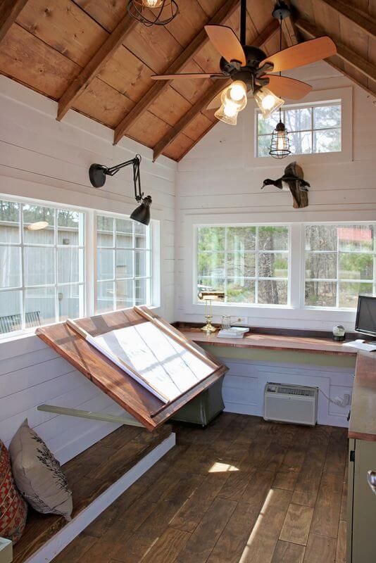 Adjustable Lighting in art studio