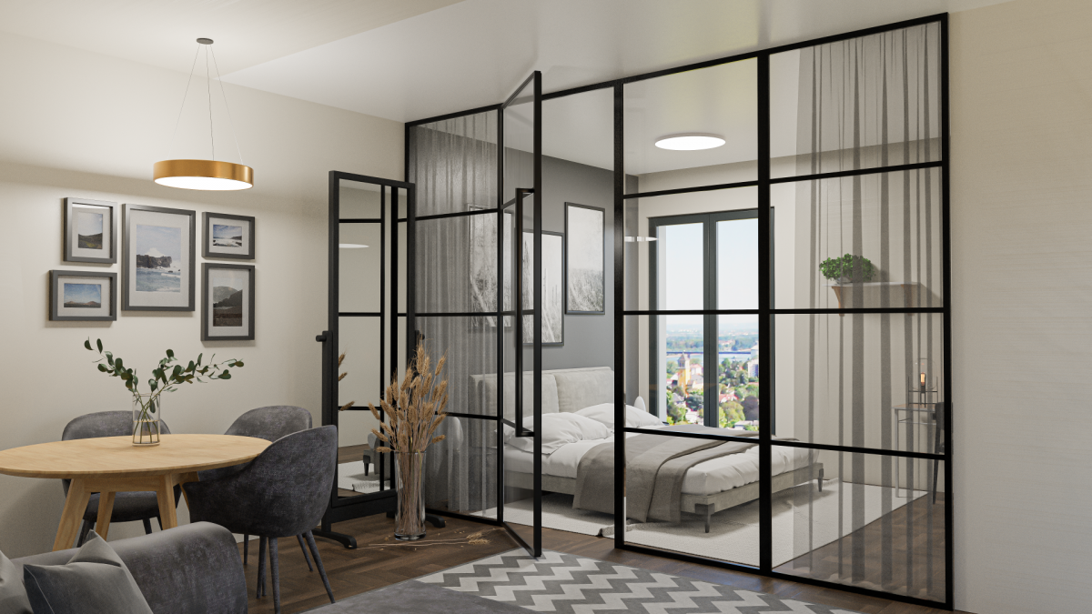 Glass Room Divider