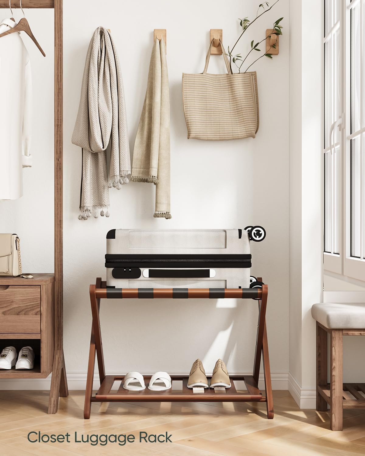 Space-Saving Luggage Rack