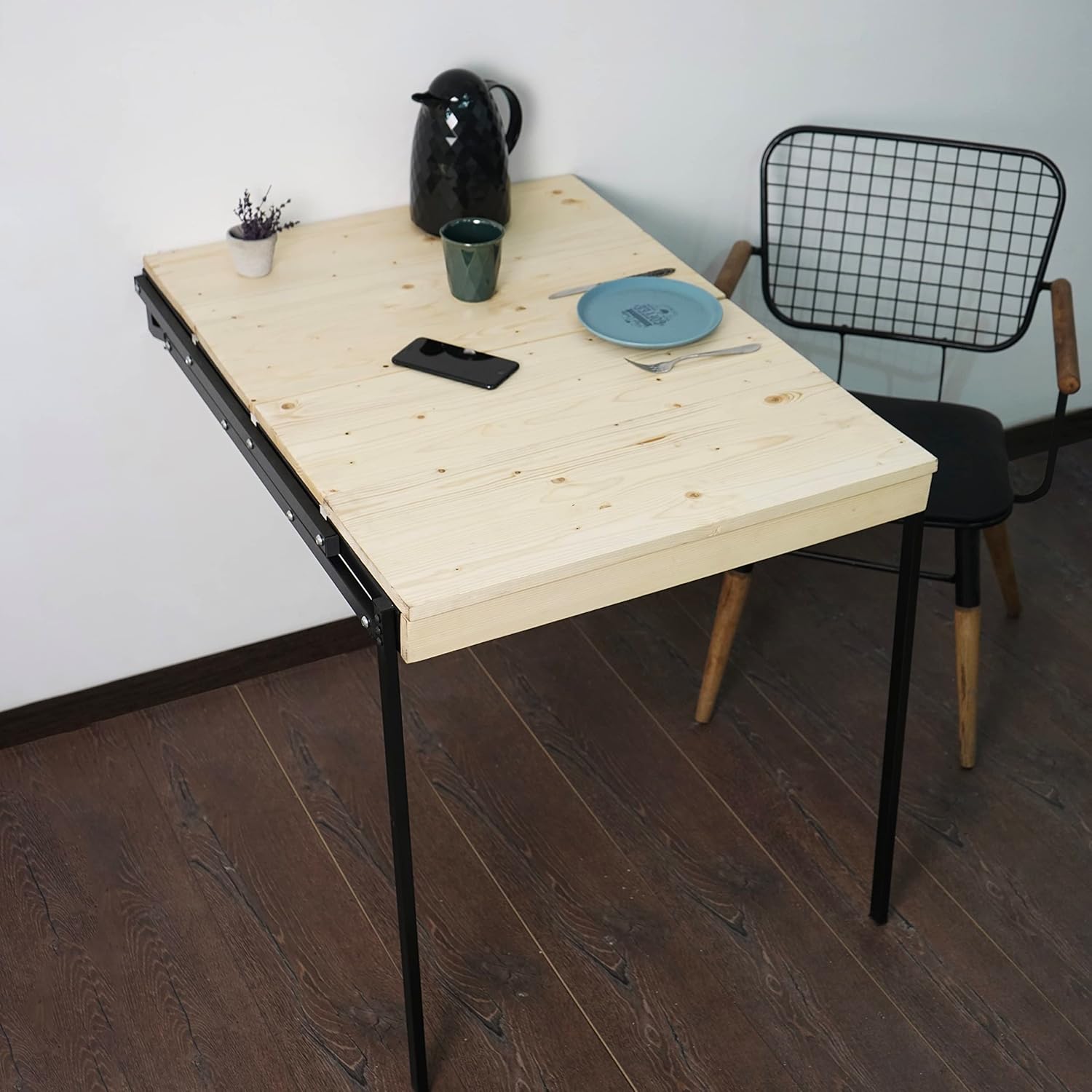 folding table as work desk