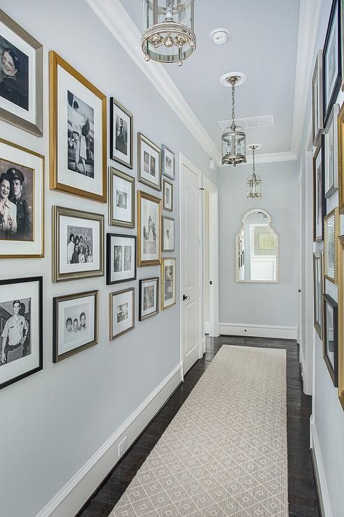 family photos in entryway