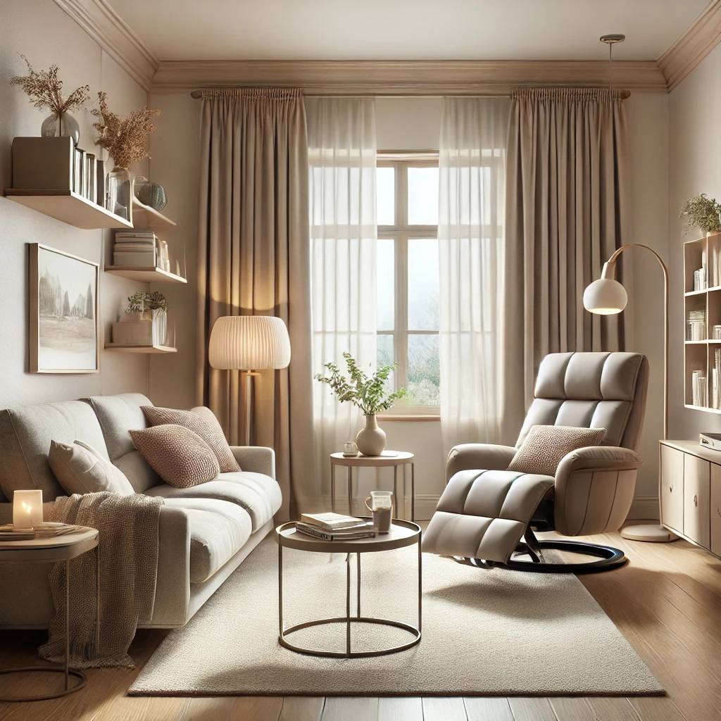 rocking recliner in small living room