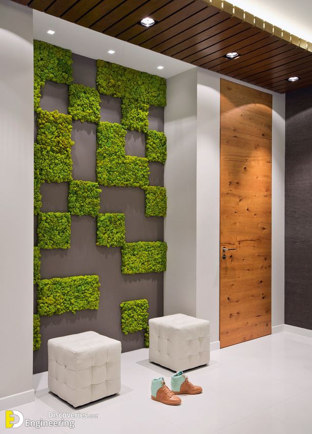 vertical garden in small entryway
