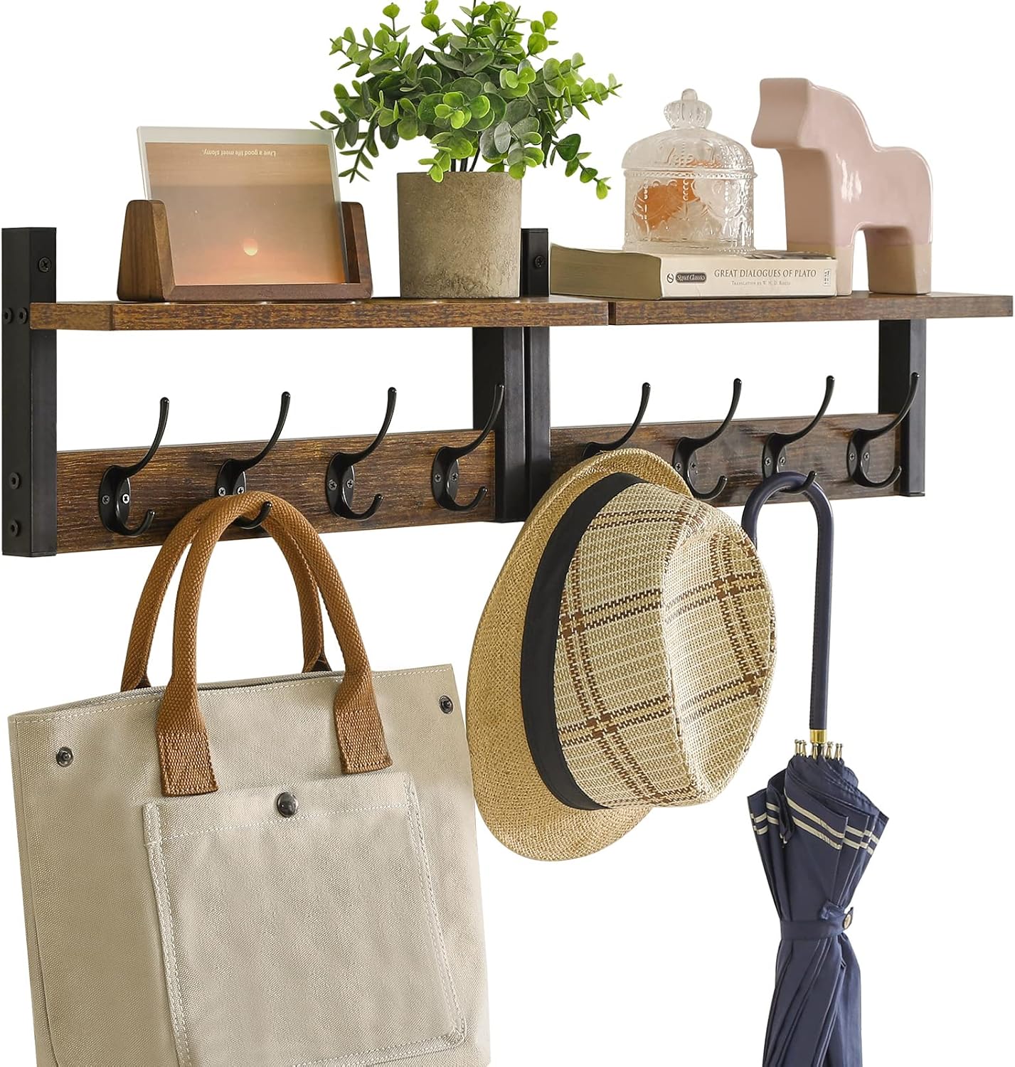Shelf with Coat Rack