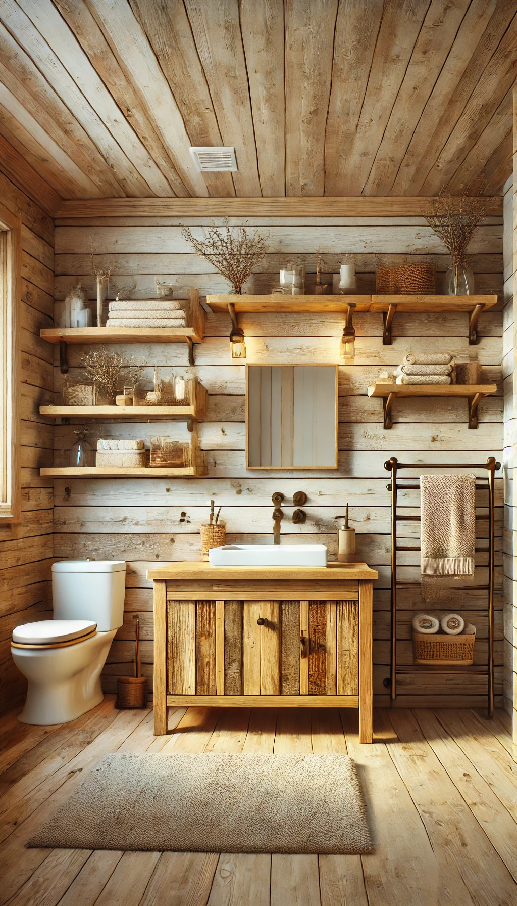 rustic small bathroom design