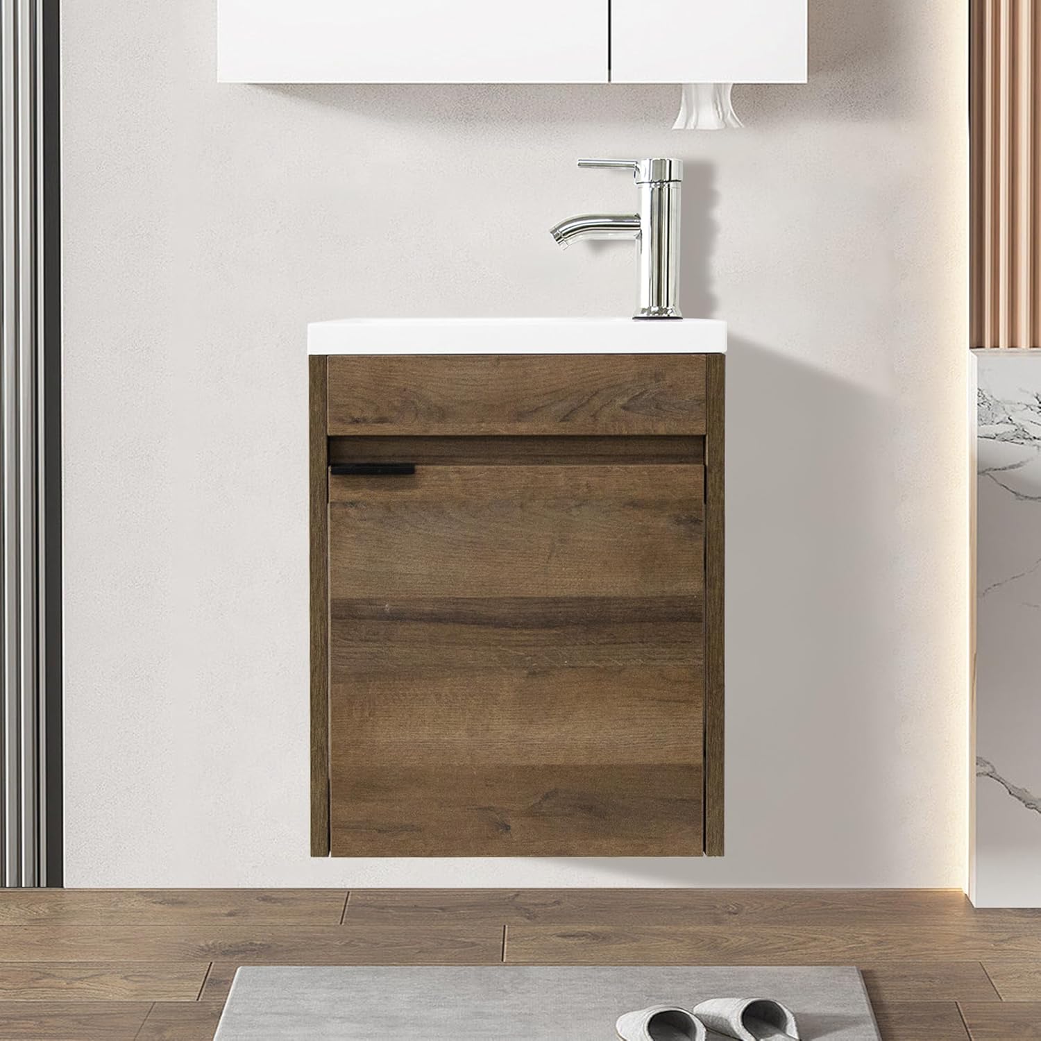 tiny floating vanity