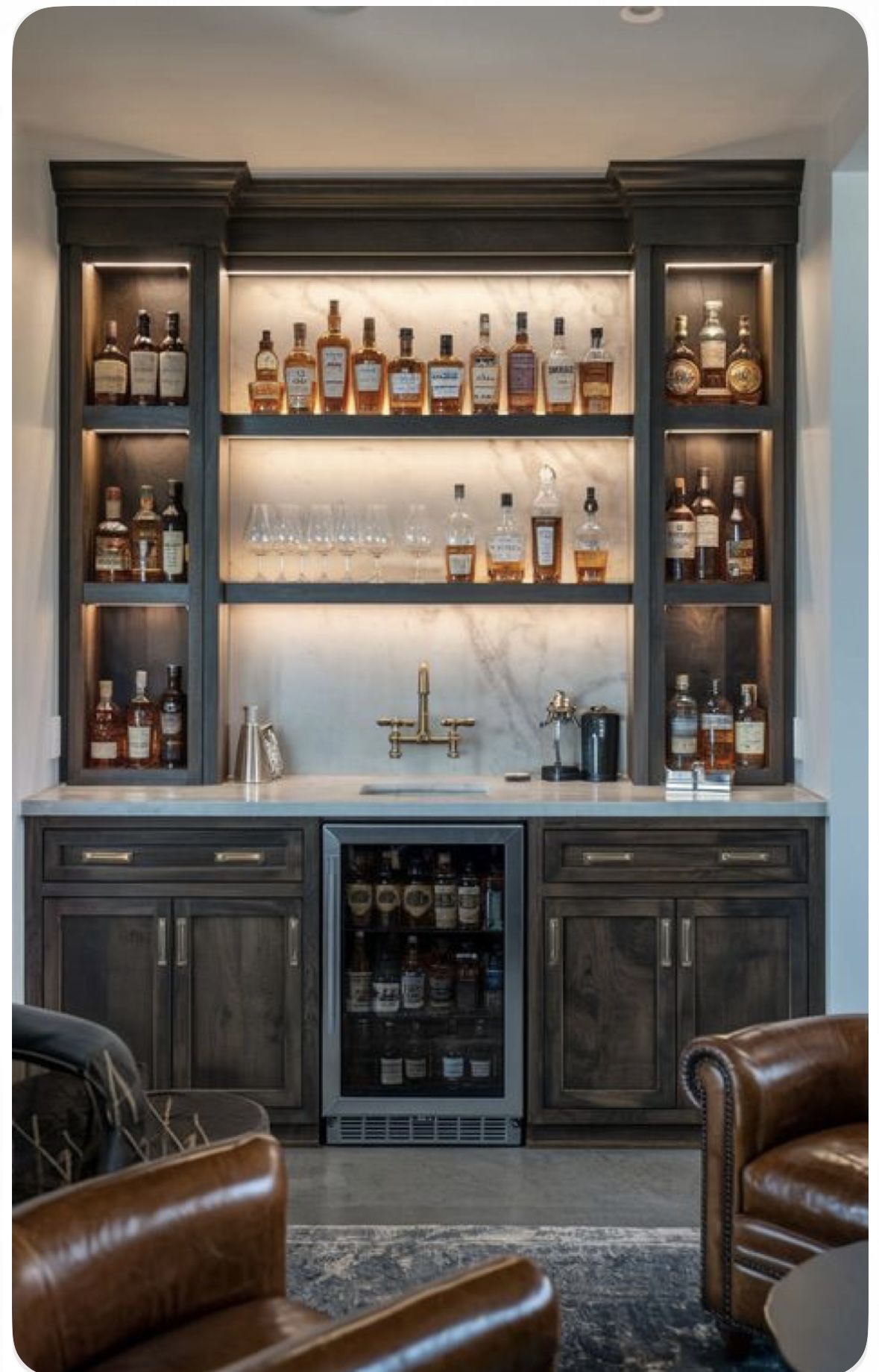 Built-In Man Cave Wall Bar