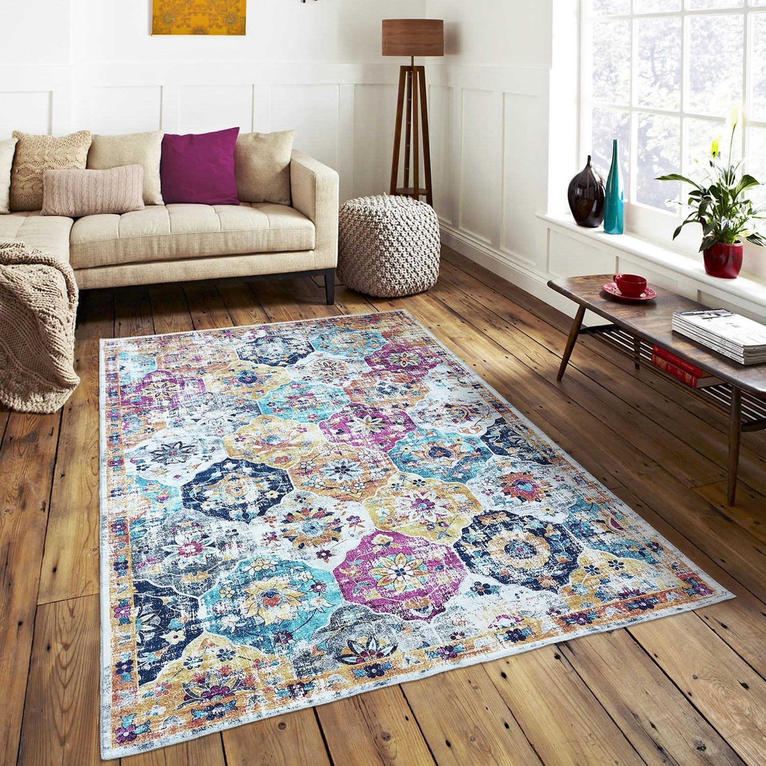 Mandala Patterned & Colorful Rug