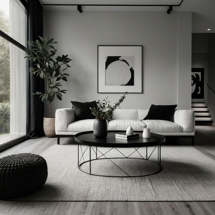 Monochromatic small living room