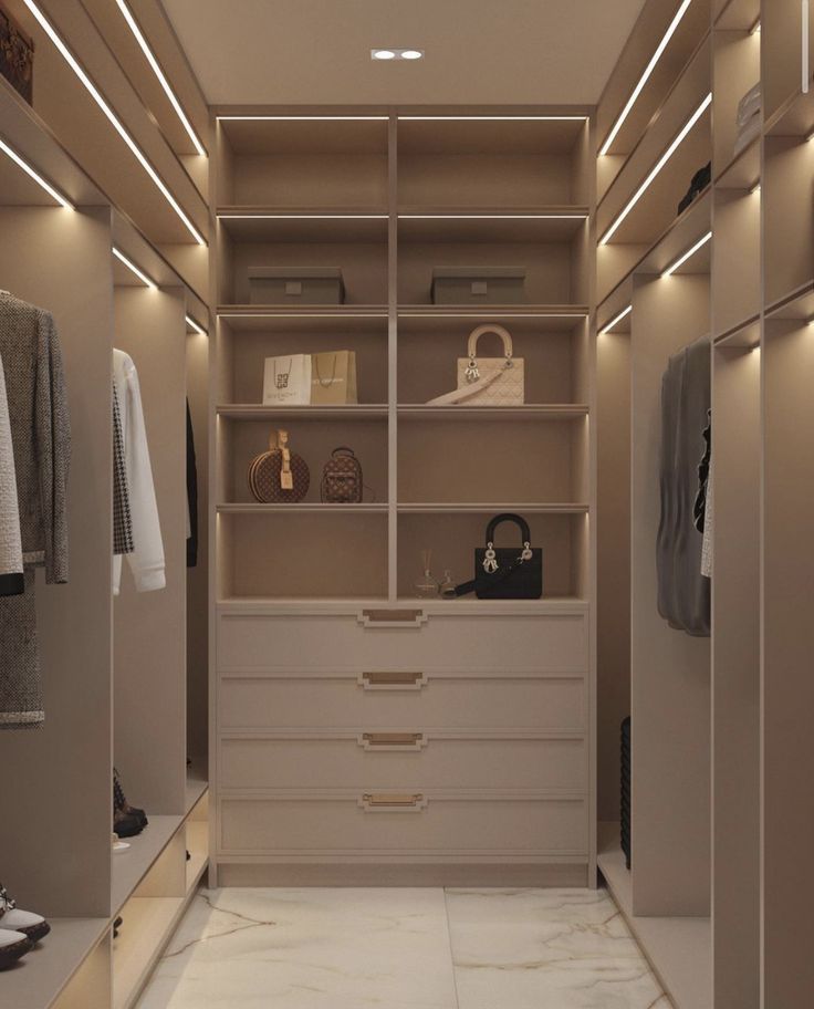 lights in small walkin closet