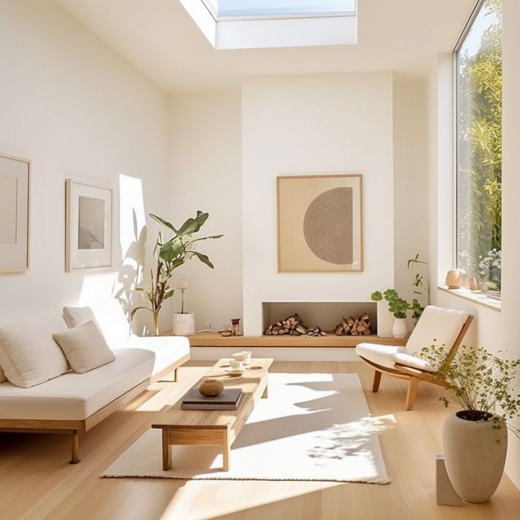low-profile furniture in a small living room