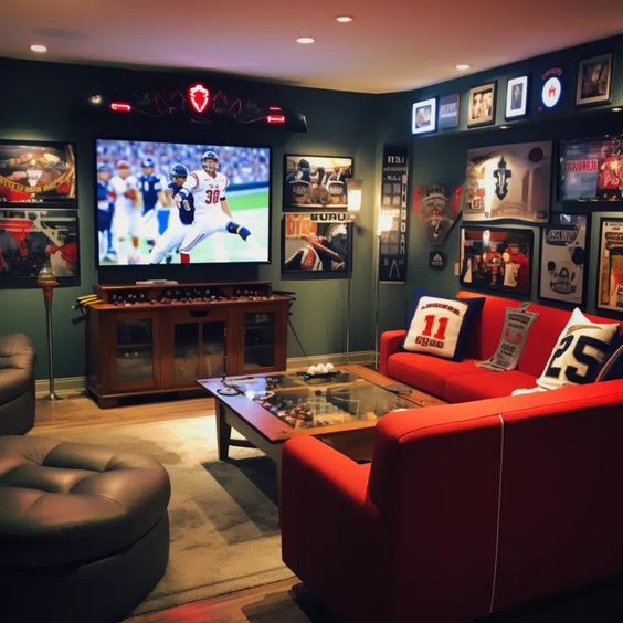 sports man cave