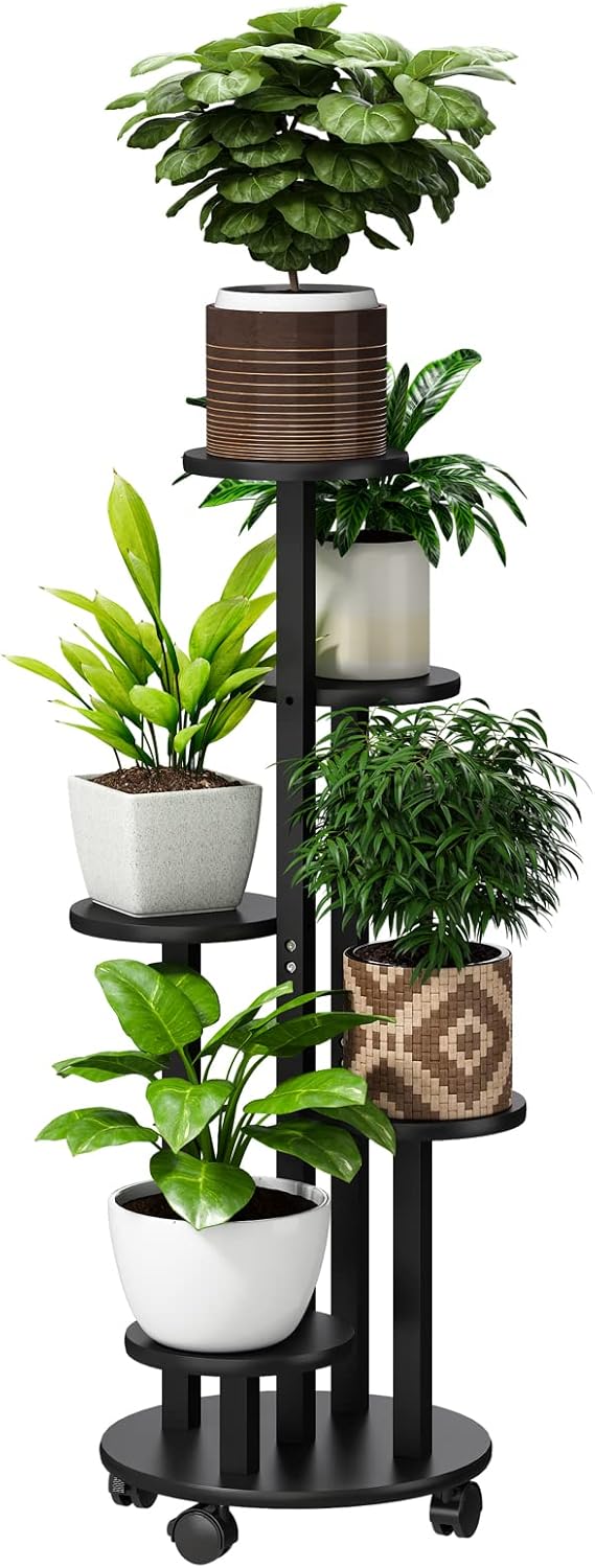 FILWH Bamboo Rolling Planter