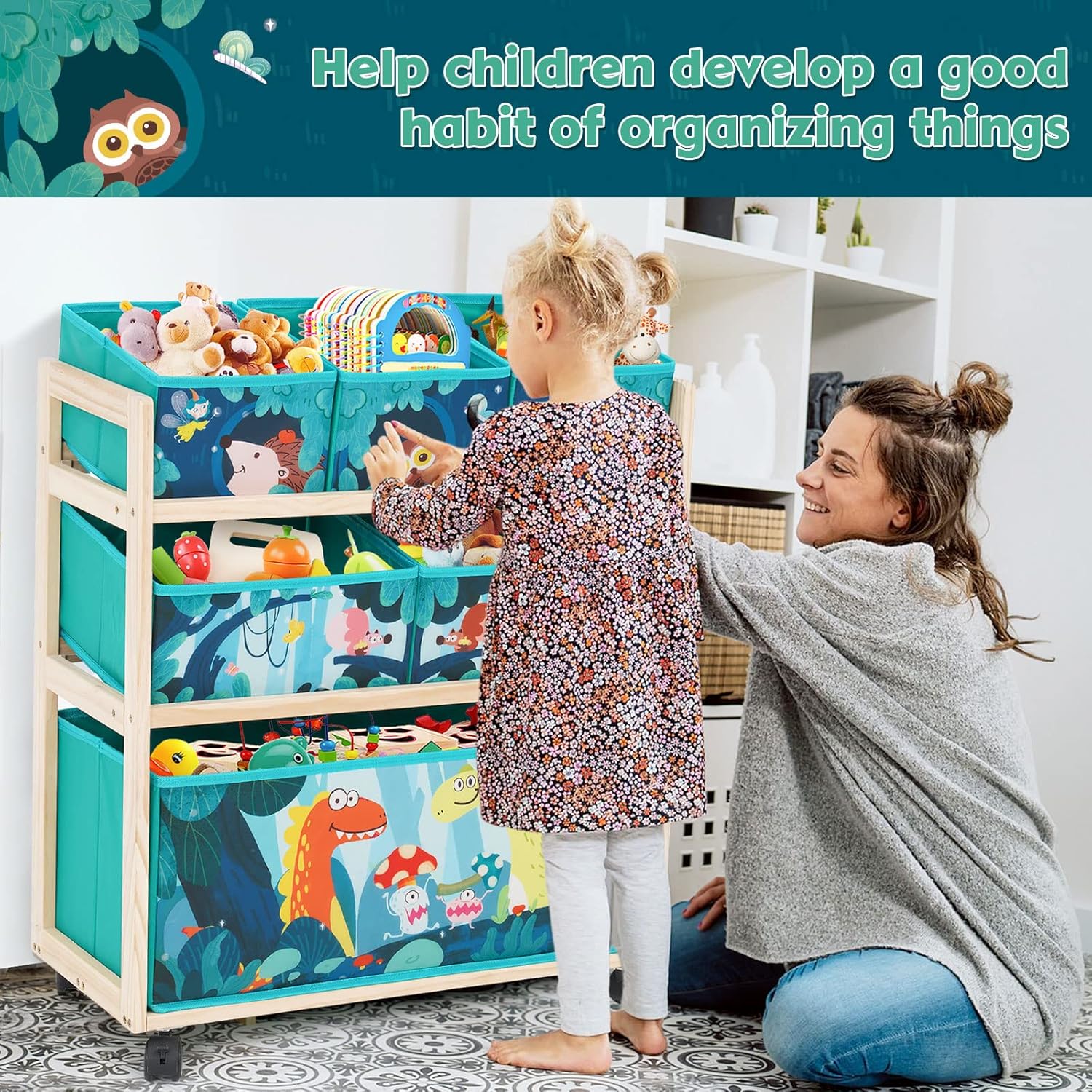 Jomifin Rolling Cart for Kids