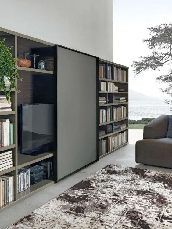 Sliding Bookcase Panel