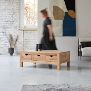 Small Oak Coffee Table by Tikamoon Oliver