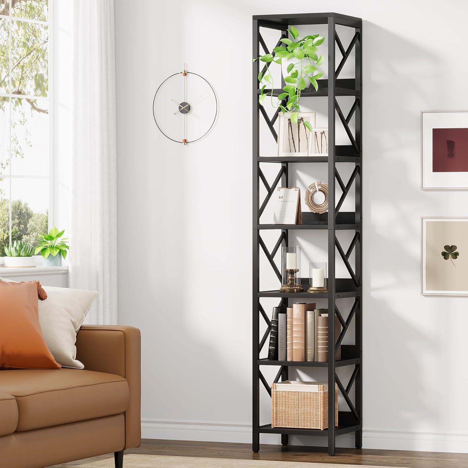 Condemo Tall Narrow Bookshelf